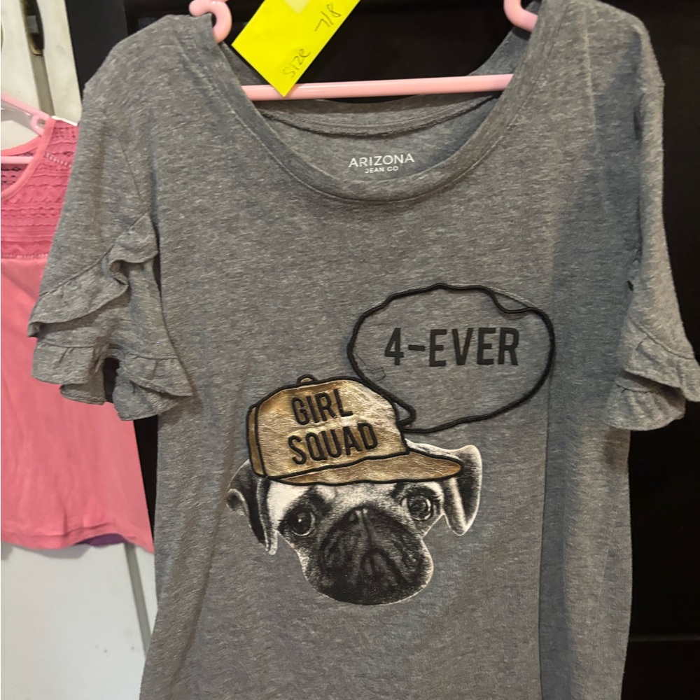 Arizona Jean Company Gray Pug Tee with Girl Squad Hat